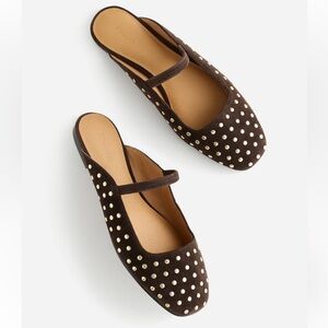 Madewell Brown Flats with Stud Accents
